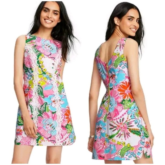 LILLY PULITZER FOR TARGET NOSEY POSEY SHIFT DRESS  SIZE 4 - Picture 1 of 5